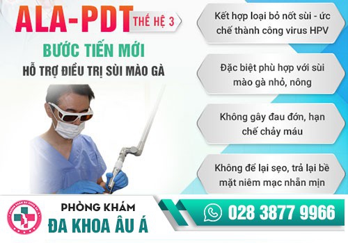 điều trị sùi mào gà bằng công nghệ ALA - PDT