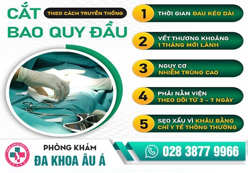 Cắt da bao quy đầu bằng kỹ thuật hiện đại
